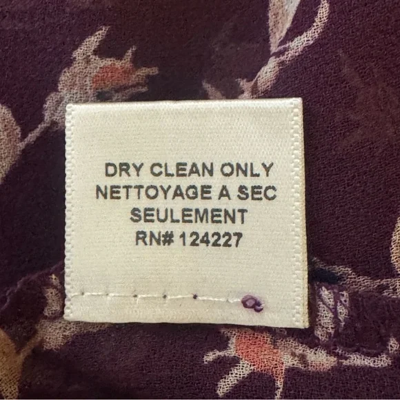 MISA Los Angeles Size M Adeli Top Off Shoulder Viscose Purple Floral Sheer Boho - Picture 12 of 12